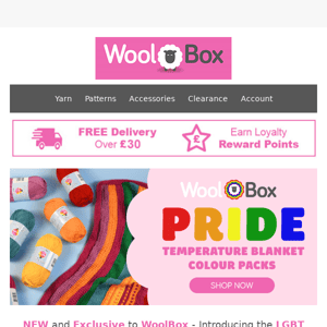 Introducing The Knitted LGBT Pride Temperature Blanket - Kit Available Exclusively at WoolBox