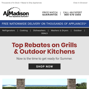 The Best Rebates on Grills and Outdoor Kitchens - IN STOCK and ready to ship!