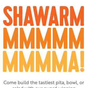 Our chicken shawarma hits the spot!