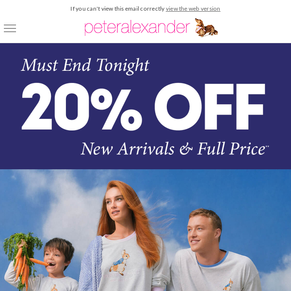 Must End Tonight. 20% Off New Arrivals is so bloomin' good!