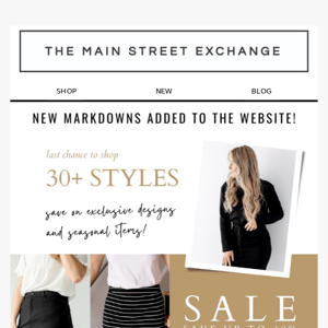 30+ styles added to SALE!