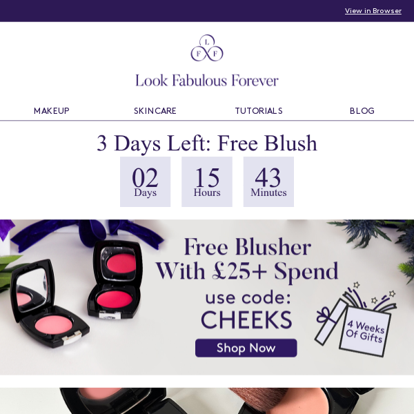 3 Days Left: Get Your Free Blush