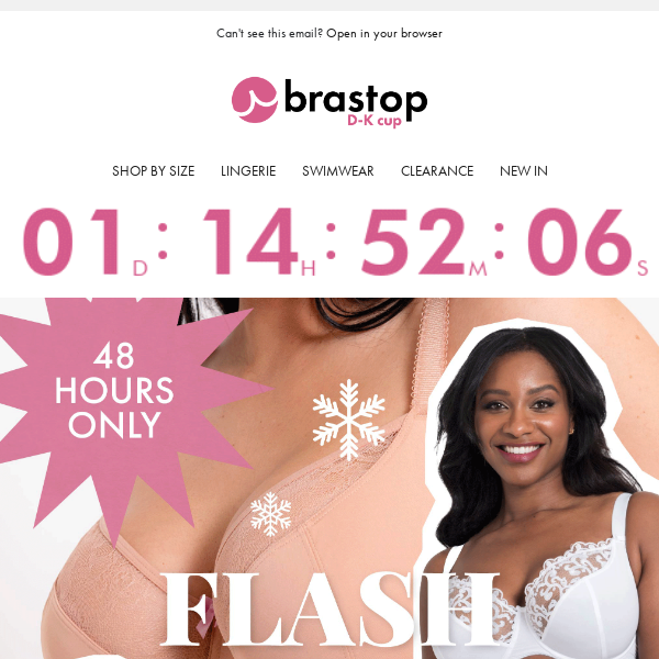 48 HOUR FLASH SALE 💥 Support your boobs with BARGAIN PRICES!