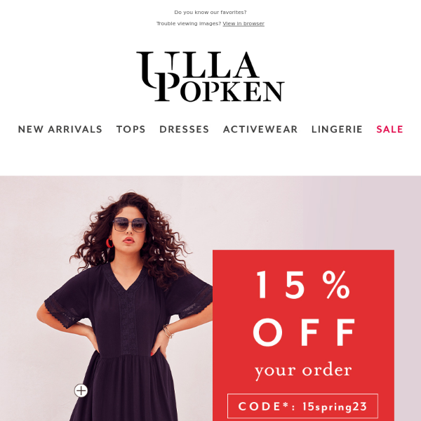 Save 15% on ALL DRESSES