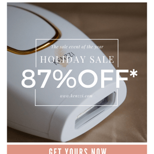 Get Your Holiday Shopping Done at KENZZI – Up to 87% Off!