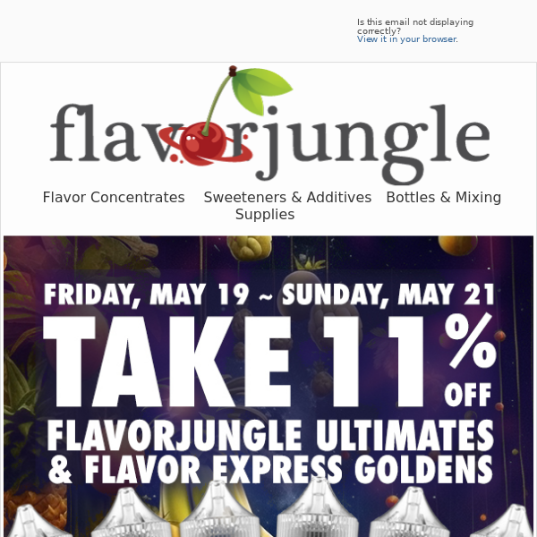 Enjoy Savings on Ultimates and Golden at FlavorJungle