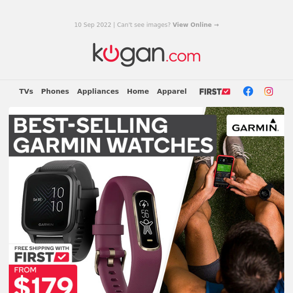 Best-Selling Garmin Smart Watches from $179!