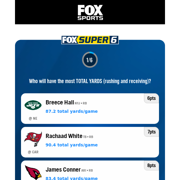 Super 6—NFL Week 18 Challenge is live! 🤑