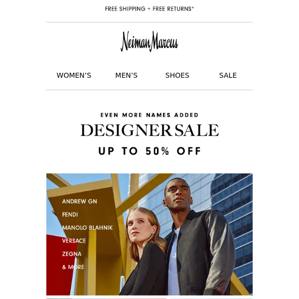 50% off: Designer Sale additions from Fendi, Versace…