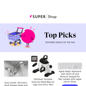 🛍️ Tuesday's Top Picks: $22.99 Easy Install Dual Shower Head and Massager | $26.99 Crussac Portable Pedal Bike | $193.99 Apple Magic Keyboard & More