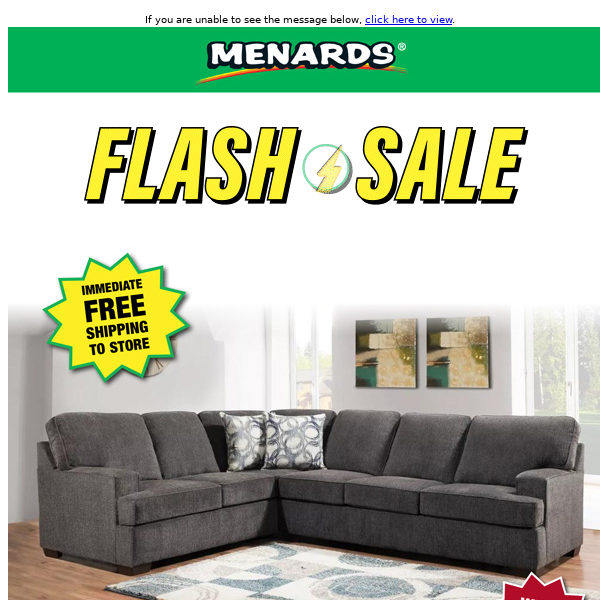 Charcoal Sectional Only 399 Menards