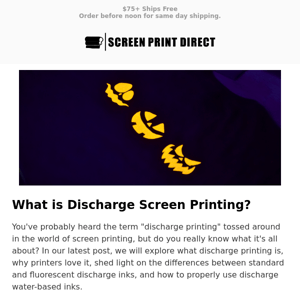 Discover the Magic of Discharge Screen Printing & Free Shipping Offer 🚚