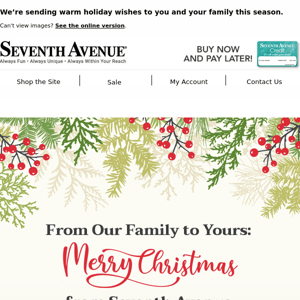 Merry Christmas from Seventh Avenue