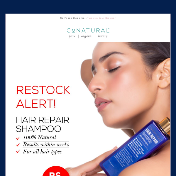 Hair Repair Shampoo Is Back In Stock. Hurry! 😲