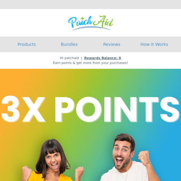 🎉 3x the Points, 3x the Fun! Shop PatchAid for mega rewards! 💰