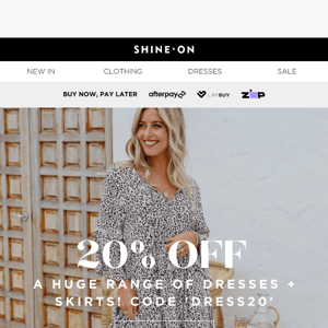 20% off Dresses + Skirts 🔥🔥 TWO DAYS ONLY