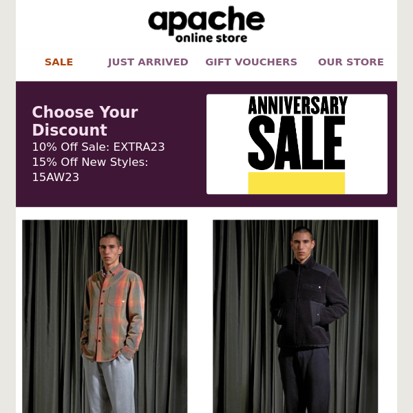 Apache Your Anniversary Discount Codes Are Here