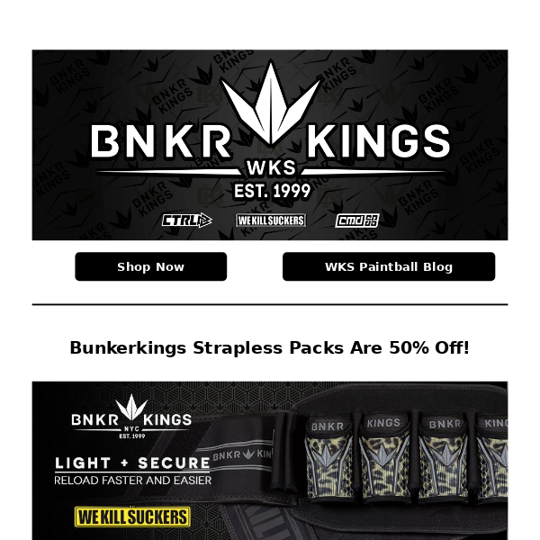 Save 50% On Bunkerkings Strapless Packs For A Limited Time!