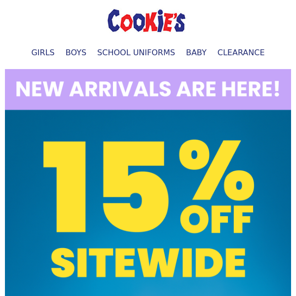 New Arrivals & Sitewide Savings