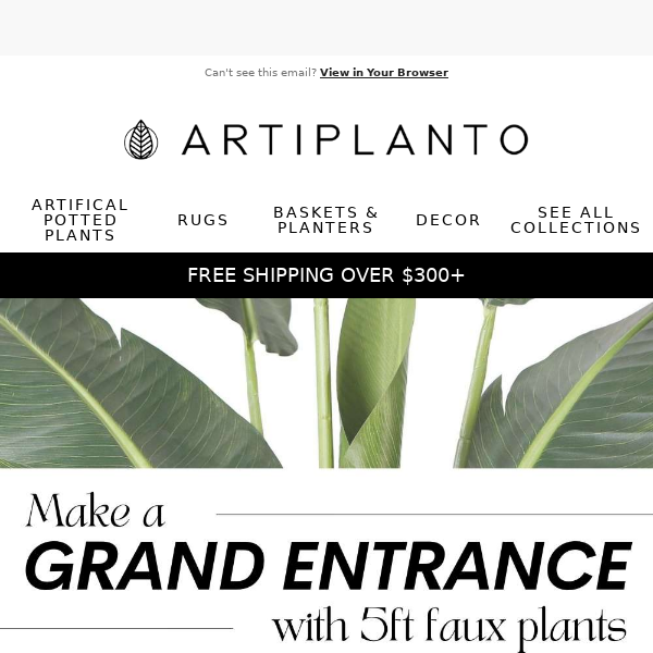 🌿 Create Your Grand Entrance with Gorgeous Faux Plants  Artiplanto