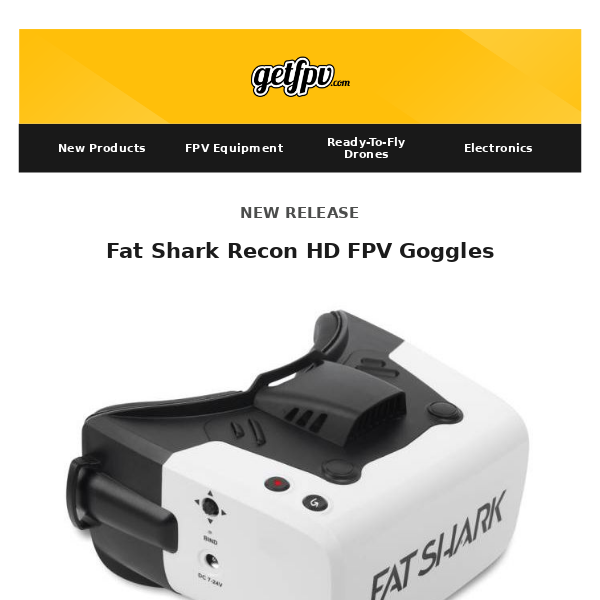 🚀  Back in stock: iFlight Gear, Flywoo Gear  |  New Products: Fat Shark Recon HD Goggles 🚀