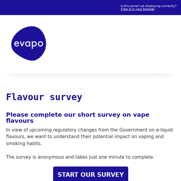 Please complete our short survey on vape flavours