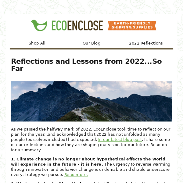 Reflections and Lessons from 2022...So Far