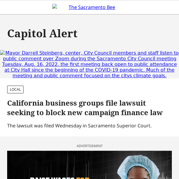 California business groups sue to block campaign finance law