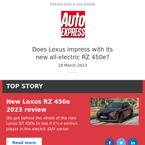 The new Lexus RZ hits the road