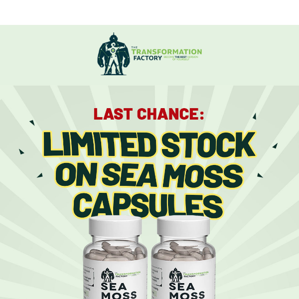 Limited Stock Available On Our Sea Moss Capsules 👇