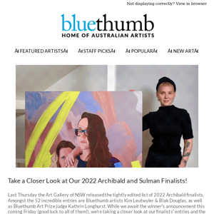 Meet This Year’s Bluethumb Archibald Finalists 🏆