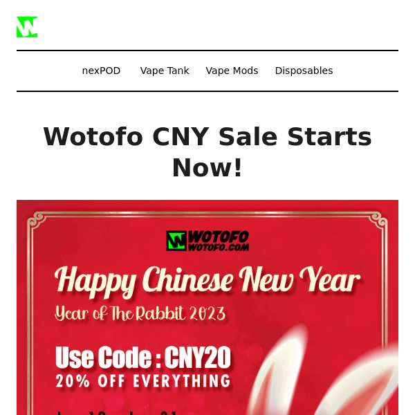 Save up to 20% OFF your CNY shopping