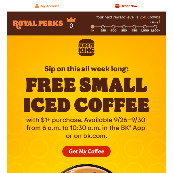 ☕ Wake up with a FREE Small Iced Coffee with $1+ purchase!