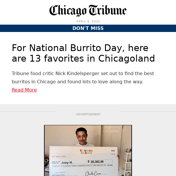 For National Burrito Day, here are 13 favorites in Chicagoland