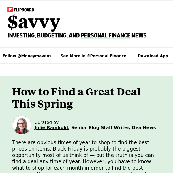 How to find a great deal this spring