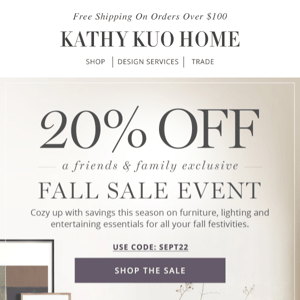 Our 20% OFF Fall Friends & Family Sale Is Here! 🍂 ☺️