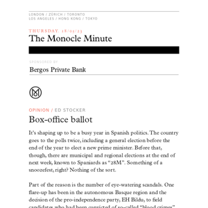 The Monocle Minute – Thursday 18 May 2023