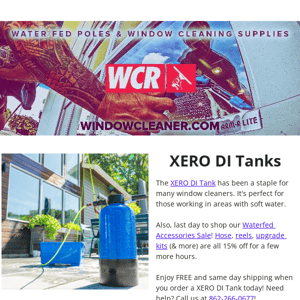 XERO DI Tanks, WFP Window Cleaning