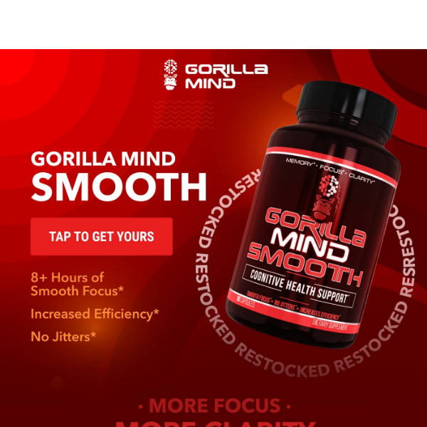 Gorilla Mind Smooth Cognitive Supplement