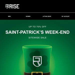 Lift Your Luck 🏋️‍♂️🍀 Get Ready for St. Patrick's Day Weekend Sale!