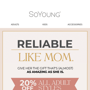 Gifts as Amazing as Mom: 20% OFF! 💗