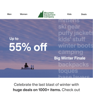 New Winter Deals: Up to 55% off!