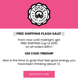 FREE SHIPPING FLASH SALE! 💥