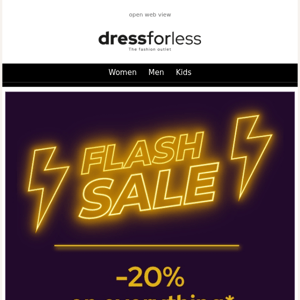 20% EXTRA on FLASH SALE