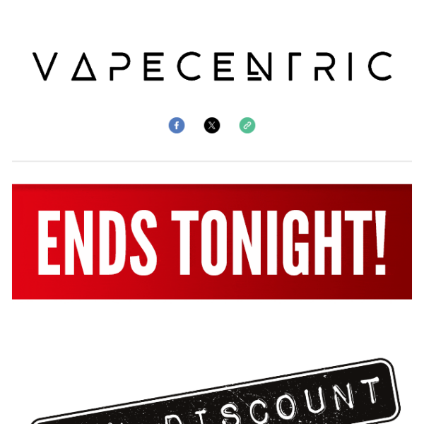 🚨 LAST CALL! 🚨 33% OFF VAPETASIA 😍 25% off thousands of other ejuices! 😲💨