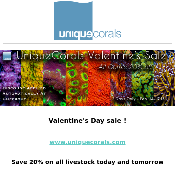 Valentine's Day Sale ! Save 20% on all livestock at checkout with automatic discount ! Offer ends 2/15/24 11:59  ﻿ ﻿ 　　