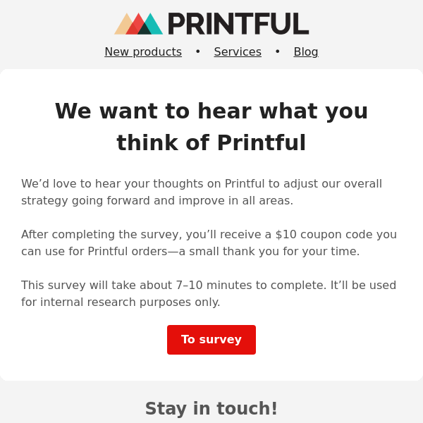 $10 for your thoughts on Printful Printful