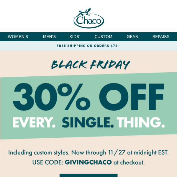 IT'S HAPPENING! 30% off everything
