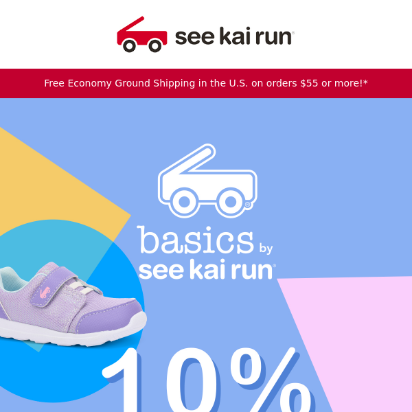 Save 10% on New Basics by See Kai Run!