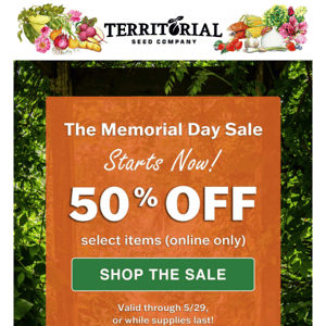 Memorial Day Sale is Here! 🔆 Get 50% OFF Select Items!  🔆